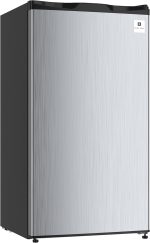 ARCTIC CHEF Mini Refrigerator, Compact Freezer Compartment, Adjustable Thermostat Control, Reversible Door, Ideal Fridge for Dorm, Office, Apartment, Platinum Stainless, 3.2 Cubic Feet - Image 3