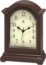 Infinity Instruments Brown Antique Grandfather Tabletop Clock 9 x 6 Mantle Tabletop Clock Mini Desktop Table Mantel Decor Vintage Living Room Decor - Image 3