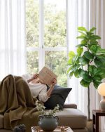 6FT Artificial Fiddle Leaf Fig Tree - Tall Fake Tree with White Planter&Seagrass Basket, Large Faux Ficus Lyrata Tree Floor Plants for Indoor Home Decor Office Living Room Housewarming Gift - Image 4