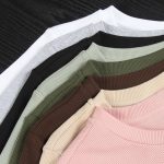 PALINDA Women's Short Sleeves Ribbed Fitted Shirt Basic V Neck Slim T Shirt Tops - Image 4