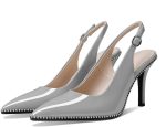 Zamikoo Women Beaded Pumps High Heel Slingback Pointed Toe Slip On 3.5 Inch Stilettos Ankle Strap Adjustable Buckle Patent Leather US Size 5 -Size 13 - Image 5
