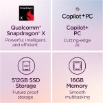 Lenovo IdeaPad Slim 3X - 2025 - Everyday AI Laptop - Copilot+ PC - 15.3" WUXGA Display - 16 GB Memory - 512 GB Storage - Qualcomm® Snapdragon® X - Luna Grey - Image 3