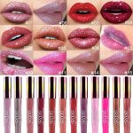 evpct 2Pcs Rose & Hot Pink Glitter Metallic Shimmer Diamond Lipstick Lip Gloss Set for Women Long Lasting Waterproof, Light Bright Rose Pink Sparkle Glitter Matte Liquid Lipstick Lip Makeup Kit - Image 3