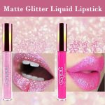 evpct 2Pcs Rose & Hot Pink Glitter Metallic Shimmer Diamond Lipstick Lip Gloss Set for Women Long Lasting Waterproof, Light Bright Rose Pink Sparkle Glitter Matte Liquid Lipstick Lip Makeup Kit - Image 4