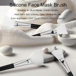 Silicone Face Mask Brush Applicator Set - Black, 4 Pcs with 2 Styles for Facial Mud, Clay Mask, DIY, Modeling Mask, Body Lotion, and BB CC Cream - Image 3