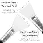 Silicone Face Mask Brush Applicator Set - Black, 4 Pcs with 2 Styles for Facial Mud, Clay Mask, DIY, Modeling Mask, Body Lotion, and BB CC Cream - Image 4