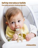 2 Packs Baby Fruit Feeder & Freezer Tray Combo, Push Pop Baby Food Feeder to Safely Introduce New Foods, Fresh & Frozen Food Silicone Feeder, 100% Food Grade, BPA Free - Image 3