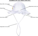 Baby & Toddler Wide Brim Sun Hats UPF 50+ Sun Protection Bucket Cap Cute Adjustable Hat in Seersucker - Image 3