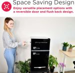 Frigidaire EFR840 Retro Mini Fridge with Freezer & Side Bottle Opener - Small 2 Door Refrigerator for Office Bar or College Dorm Room - 3.2 Cu Ft, Black - Image 4