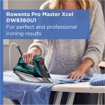 Rowenta Pro Master Stainless Steel Soleplate Steam Iron for Clothes, 210 g/min, 400 Microsteam Holes, Cotton, Wool, Poly, Silk, Linen, Nylon, 1775 Watts Iron Steamer for Clothes, Powerful Steam DW8360 - Image 4