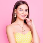 MTLEE 4 Set Peacock Jewelry Sets for Women Crystal Necklace Earrings Rhinestone Waterdrop Pendant Heart Charm Hook Earrings Indian Jewelry Set for Mother's Gift Valentine's Gifts Lover Ladies - Image 5