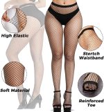 Buauty 3 pcs black fishnet stockings for women, fishnet tights plus size one size fit all - Image 3