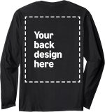 Custom Front & Back Print Long Sleeve T-Shirt with Your Image for Men and Women by Modify by Amazon Merch on Demand - Image 3