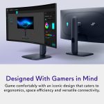 Alienware 34 240Hz QD-OLED Curved Gaming Monitor - AW3425DW - 34.2-inch WQHD (3440 x 1440) 240Hz 0.03ms Display, 1800R Curve, AMD FreeSync Premium Pro, VESA AdaptiveSync, VESA DisplayHDR TrueBlack 400 - Image 4