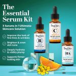 TruSkin Face Serum Trio – Hyaluronic Acid, Vitamin C & Retinol Serum for Face – Anti Aging Skin Care Set for Women – Skincare for Bright, Smooth, Hydrated & Firmer-Looking Skin, 1 fl oz, 3 Bottles - Image 3