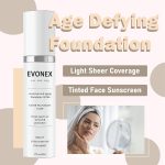 Age Defying Foundation - Light Sheer Coverage Tinted Face Sunscreen - Anti-Aging Tinted Moisturizer Cream - Foundation Serum for Women - Serum Age Defying Makeup (2pcs) - Image 3