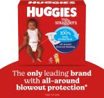 Huggies Size Newborn Diapers, Little Snugglers Baby Diapers, Size Newborn (up to 10 lbs), 144 Count, Packaging May Vary - Image 3
