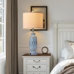 28" Living Room Lamps Set of 2, Farmhouse Lamps for Bedroom with USB A+C Charging Ports, Touch Lamps for Nightstand, 2 Bulbs Included - Image 3