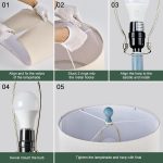 28" Living Room Lamps Set of 2, Farmhouse Lamps for Bedroom with USB A+C Charging Ports, Touch Lamps for Nightstand, 2 Bulbs Included - Image 6