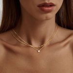 Tewiky Dainty 14k Gold Plated/Silver Cubic Zirconia Necklaces for Women, Simple CZ Jewelry Necklaces Trendy Gifts - Image 3