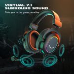 FIFINE Gaming Headset for PC-Wired Headphones with Microphone-7.1 Surround Sound Computer USB Headset for Laptop, Streaming Headphones on PS4/PS5, with EQ Mode, RGB, Soft Ear Pads - AmpliGame H6 - Image 3
