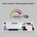 Wireless Gaming Keyboard with Smart Display & Knob Control, Tri-Mode BT5.0/2.4GHz/Type C RGB Backlit Computer Keyboards with Number Pad, 26-Key Rollover, Compatible for Windows, Mac - Image 5