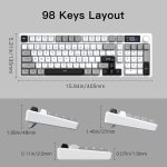Wireless Gaming Keyboard with Smart Display & Knob Control, Tri-Mode BT5.0/2.4GHz/Type C RGB Backlit Computer Keyboards with Number Pad, 26-Key Rollover, Compatible for Windows, Mac - Image 6