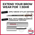 L'Oreal Paris Makeup Brow Stylist Definer Waterproof Eyebrow Pencil, Ultra-Fine Mechanical Pencil, Draws Tiny Brow Hairs and Fills in Sparse Areas and Gaps, Dark Brunette, 0.003 Ounce (Pack of 1) - Image 4