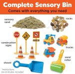 Creativity for Kids Sensory Bin: Construction Zone Playset - Preschool Learning Activities, Excavator Toys for Boys Ages 3-5+, Outdoor Toys and Gifts for Kids - Image 3