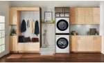 LG WashTower Stacked Smart Laundry Center 4.5 Cu.Ft. Front Load Washer & 7.4 Cu.Ft. Gas Dryer in White WKG101HWA - Image 4