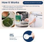 Truly Free Dishwasher Detergent Powder | Natural Dish Detergent, Dishwasher Soap | Plastic Free, Plant-Based, Clean, Heavy Duty Hard Water Stain & Grease Remover | Fragrance Free | 12.5 oz (Pack of 3) - Image 4