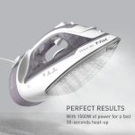 T-Fal Virtuo Steam Iron for Clothes with Retractable Cord, Portable Iron and Steamer for Clothes, Ceramic Nonstick Soleplate, 1500 Watts, Anti-Drip, Auto-Off, Scratch Resistant, Grey - Image 3