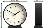 NEWGATE® M Mantel Echo Desk Clock | Modern Round Design | Black | Easy to Read Numbers | Contemporary Style for Desk, Table, Shelf or Bedside - Image 5