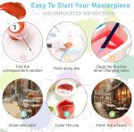 Paint by Numbers Kit for Adults- Street Cafe Adult Paint by Number Kits on Canvas for Beginners, Fall Scene DIY Acrylic Oil Number Painting Kits for Home Wall Decor Gift 16"x 20" (without Frame) - Image 4