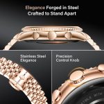 High-end Luxury Smart Watch for Men, Rotating Dial (Axe-Cut Bezel) Smartwatch, 1.32" AMOLED Display, Heart Rate, Blood Pressure, SpO2, Sleep Monitor, Stainless Steel Build, Compatible Android and iOS - Image 3