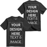 Custom Shirt for Men, Unisex Customized Shirts, Text & Image Front & Back, Top T-Shirt Birthday Graduation Vacation Business Uniform Black - Image 4