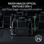 Razer Huntsman V3 Pro 8KHz Esports Gaming Keyboard: Analog Optical Switches Gen 2-8000 Hz Polling Snap Tap - Rapid Trigger - Adjustable Actuation - Media Controls - PBT Keycaps - Black - Image 3