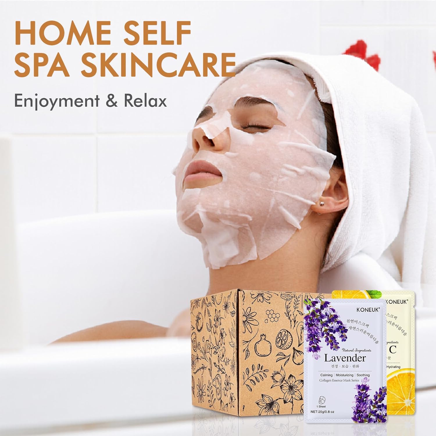 70 Pack Sheet Face Masks Skincare, Hydrating Face Masks Suitable for All Skin Types, Bulk Facial Mask Gifts Set for Women Skin Care, Home Skincare Spa for Sensitive Skin - Image 3