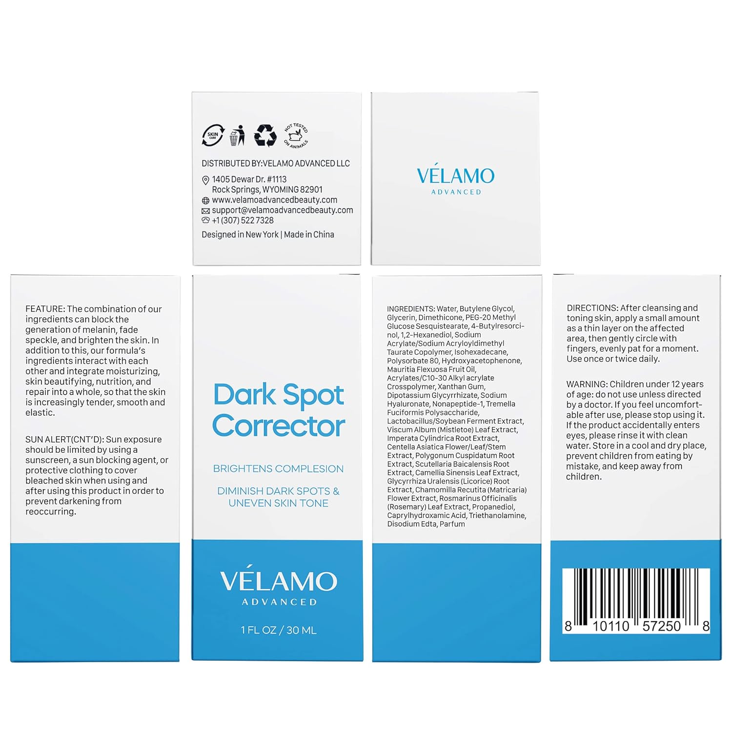 VELAMO ADVANCED Dark Spot Remover for Face and Body: Dark Spot Corrector Serum - Freckle/Melasma/Sun Spot/Age Spot/Brown Spot Remover 1 FL OZ/30mL - Image 4