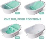 Frida Baby 4-in-1 Grow-with-Me Baby Bathtub, Baby Tub for Newborns to Toddler with Removable Bath Seat & Backrest for Bath Support in Tub - Image 4