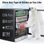 Kalamera 24 inch Beverage Refrigerator - 154 Cans Capacity Beverage Cooler- Fit Perfectly into 24" Space Built in Counter or Freestanding - for Soda, Water, Beer or Wine - For Kitchen, Bar or Office - Image 3