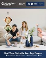 Matte Blue Vase Set Navy Blue Decor Coastal Decor Vases for Kitchen Island Living Room Office Table Fireplace Mantle Decorations & Bathroom Shelf Decor Centerpiece Table Decorations Ceramic - Image 3