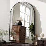 HARRITPURE Arched Wall Mirror 24"x36" – Black Metal Frame Vanity Mirrors for Bedroom, Entryway, Living Room Decor - Image 3