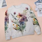 ZOCAVIA Womens Boho Floral Sweatshirts Novelty Graphic Crewneck Long Sleeve Shirts Oversized Fall Casual Flower Pullover Tops - Image 3