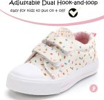 K KomForme Toddler Sneakers for Boys and Girls Dual Hook and Loops Sneakers Baby Canvas Shoes - Image 3