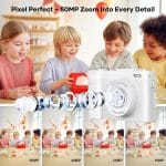 4K Digital Camera for Photography, Small Vlogging Camera with Flip Screen for YouTube, 50MP 16X Zoom, Portable Travel Cameras with 32GB SD Card for Beginners(White) - Image 3