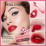 10 Colors Lip Tint Stain Set, Korean Moisturizing Lip Gloss Velvet Mini Liquid Lipstick, Multi-Use Lip and Cheek Tint, Non-Stick Cup, Lightweight, Long-Lasting Waterproof Lips Makeup - Image 3