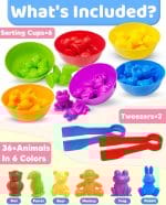 Counting Animals Montessori Toys for 3 4 5 Years Old Boys Girls, Preschool Learning Activities Educational Sensory Toys Gifts Stocking Stuffers for Kids Toddlers Ages 3-5, 4-8 - Image 3