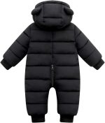 Cute Baby Boys Snowsuit New Born baby girls Winter Coat Toddler Clothes - Image 3