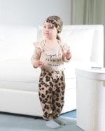 DISAUR Baby Girls Clothes Newborn Infant Baby Girls Outfit Long Sleeve Ruffle Romper Floral Pants Headband Sets 0-18 Months - Image 3